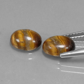  ct natürliche brauner Tiger's Eye-Edelsteine, Oval Schliff, Lichtundurchlässig