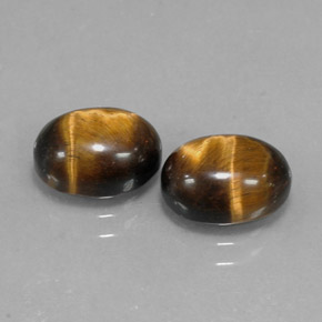  ct natürliche brauner Tiger's Eye-Edelsteine, Oval Schliff, Lichtundurchlässig