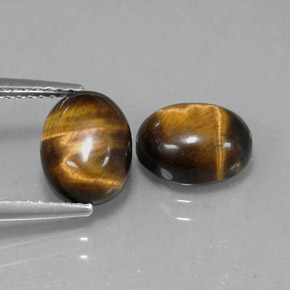  ct natürliche brauner Tiger's Eye-Edelsteine, Oval Schliff, Lichtundurchlässig
