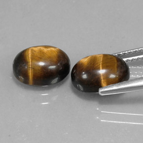  ct natürliche brauner Tiger's Eye-Edelsteine, Oval Schliff, Lichtundurchlässig