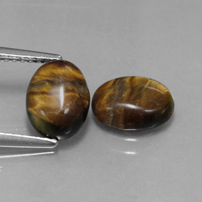  ct natürliche brauner Tiger's Eye-Edelsteine, Oval Schliff, Lichtundurchlässig