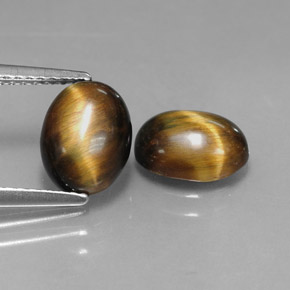  ct natürliche brauner Tiger's Eye-Edelsteine, Oval Schliff, Lichtundurchlässig