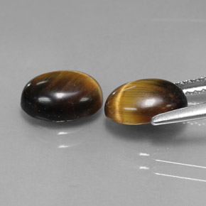  ct natürliche brauner Tiger's Eye-Edelsteine, Oval Schliff, Lichtundurchlässig