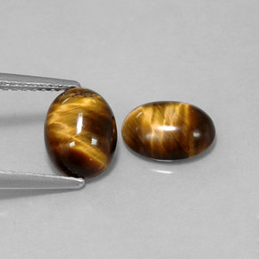  ct natürliche brauner Tiger's Eye-Edelsteine, Oval Schliff, Lichtundurchlässig