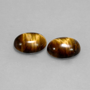  ct natürliche brauner Tiger's Eye-Edelsteine, Oval Schliff, Lichtundurchlässig