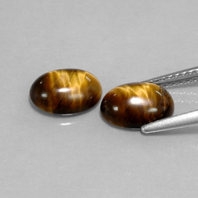  ct natürliche brauner Tiger's Eye-Edelsteine, Oval Schliff, Lichtundurchlässig