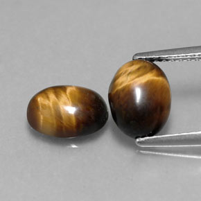  ct natürliche brauner Tiger's Eye-Edelsteine, Oval Schliff, Lichtundurchlässig