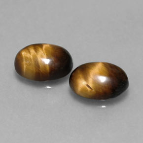  ct natürliche brauner Tiger's Eye-Edelsteine, Oval Schliff, Lichtundurchlässig