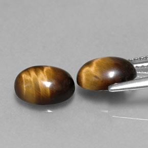  ct natürliche brauner Tiger's Eye-Edelsteine, Oval Schliff, Lichtundurchlässig