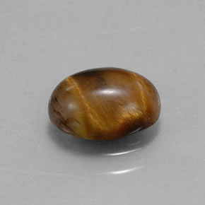 1,55 ctw natürlicher brauner Tiger's Eye, Oval Schliff, Lichtundurchlässig