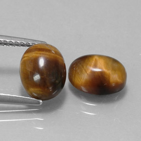  ct natürliche brauner Tiger's Eye-Edelsteine, Oval Schliff, Lichtundurchlässig