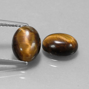  ct natürliche brauner Tiger's Eye-Edelsteine, Oval Schliff, Lichtundurchlässig