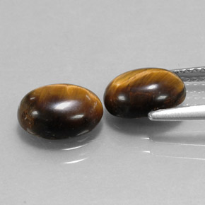  ct natürliche brauner Tiger's Eye-Edelsteine, Oval Schliff, Lichtundurchlässig