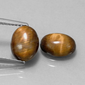  ct natürliche brauner Tiger's Eye-Edelsteine, Oval Schliff, Lichtundurchlässig
