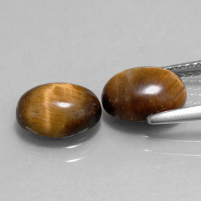  ct natürliche brauner Tiger's Eye-Edelsteine, Oval Schliff, Lichtundurchlässig