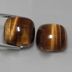  ct natürliche brauner Tiger's Eye-Edelsteine, Kissenschliff, Lichtundurchlässig