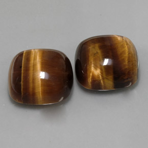  ct natürliche brauner Tiger's Eye-Edelsteine, Kissenschliff, Lichtundurchlässig