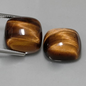  ct natürliche brauner Tiger's Eye-Edelsteine, Kissenschliff, Lichtundurchlässig