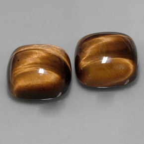 ct natürliche brauner Tiger's Eye-Edelsteine, Kissenschliff, Lichtundurchlässig