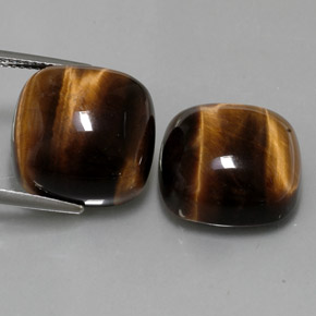  ct natürliche brauner Tiger's Eye-Edelsteine, Kissenschliff, Lichtundurchlässig