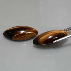  ct natürliche gold-braun Tigerauge-Edelsteine, Marquise, Lichtundurchlässig