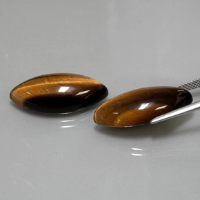  ct natürliche gold-braun Tigerauge-Edelsteine, Marquise, Lichtundurchlässig
