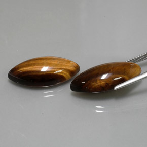 ct natürliche brauner Tiger's Eye-Edelsteine, Marquise, Lichtundurchlässig