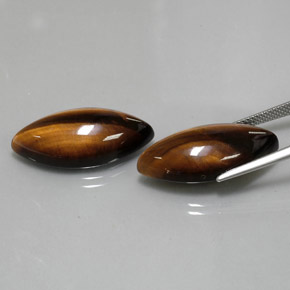  ct natürliche brauner Tiger's Eye-Edelsteine, Marquise, Lichtundurchlässig