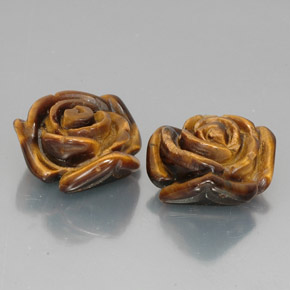  ct natürliche gold-braun Tigerauge-Edelsteine, Ausgefallene Form, Lichtundurchlässig