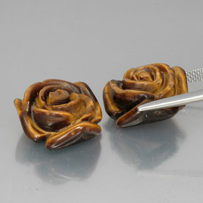  ct natürliche gold-braun Tigerauge-Edelsteine, Ausgefallene Form, Lichtundurchlässig