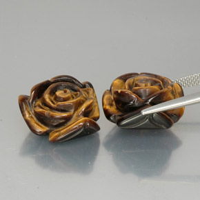  ct natürliche brauner Tiger's Eye-Edelsteine, Fantasieschliff, Lichtundurchlässig