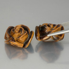  ct natürliche brauner Tiger's Eye-Edelsteine, Fantasieschliff, Lichtundurchlässig