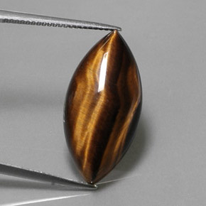 13,03 ctw natürlicher brauner Tiger's Eye, Marquise, Lichtundurchlässig