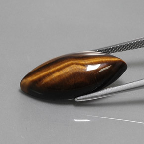 13,03 ctw natürlicher brauner Tiger's Eye, Marquise, Lichtundurchlässig
