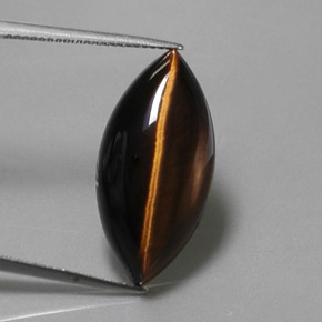 13,51 ctw natürlicher brauner Tiger's Eye, Marquise, Lichtundurchlässig
