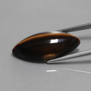 13,51 ctw natürlicher brauner Tiger's Eye, Marquise, Lichtundurchlässig