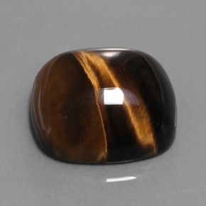 28,03 ctw natürlicher brauner Tiger's Eye, Kissenschliff, Lichtundurchlässig