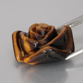 9,17 ctw natürlicher gold-braun Tigerauge, Ausgefallene Form, Lichtundurchlässig