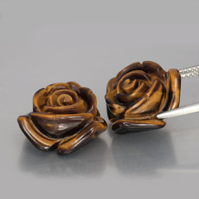  ct natürliche brauner Tiger's Eye-Edelsteine, Fantasieschliff, Lichtundurchlässig