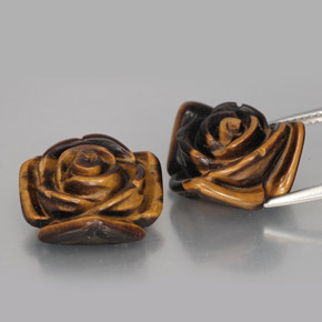  ct natürliche brauner Tiger's Eye-Edelsteine, Fantasieschliff, Lichtundurchlässig