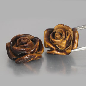  ct natürliche gold-braun Tigerauge-Edelsteine, Ausgefallene Form, Lichtundurchlässig