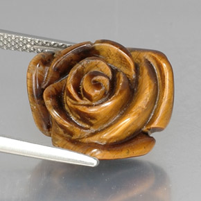 10,53 ctw natürlicher brauner Tiger's Eye, Fantasieschliff, Lichtundurchlässig
