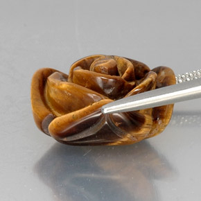 10,53 ctw natürlicher brauner Tiger's Eye, Fantasieschliff, Lichtundurchlässig