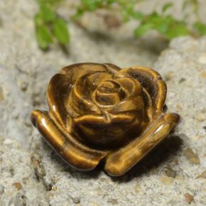 9,17 ctw natürlicher Mittel braun Tigerauge, Blumen-Schliff, Lichtundurchlässig