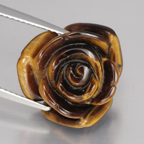 11,90 ctw natürlicher brauner Tiger's Eye, Fantasieschliff, Lichtundurchlässig