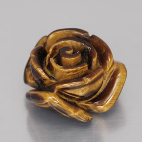 11,90 ctw natürlicher brauner Tiger's Eye, Fantasieschliff, Lichtundurchlässig
