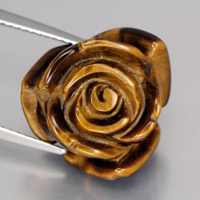 12,49 ctw natürlicher brauner Tiger's Eye, Fantasieschliff, Lichtundurchlässig