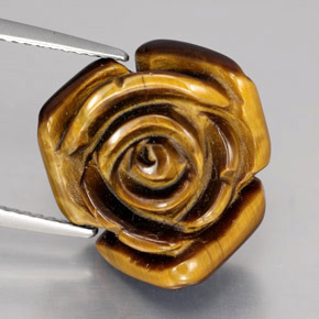 12,47 ctw natürlicher brauner Tiger's Eye, Fantasieschliff, Lichtundurchlässig