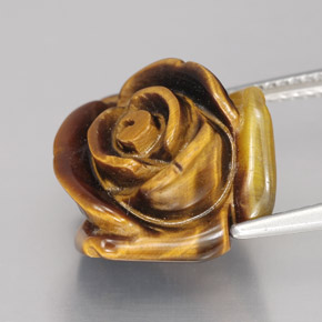 11,74 ctw natürlicher brauner Tiger's Eye, Fantasieschliff, Lichtundurchlässig