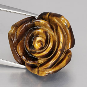 11,62 ctw natürlicher brauner Tiger's Eye, Fantasieschliff, Lichtundurchlässig